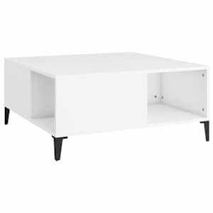 vidaXL kohvilaud, valge, 80 x 80 x 36,5 cm, tehispuit