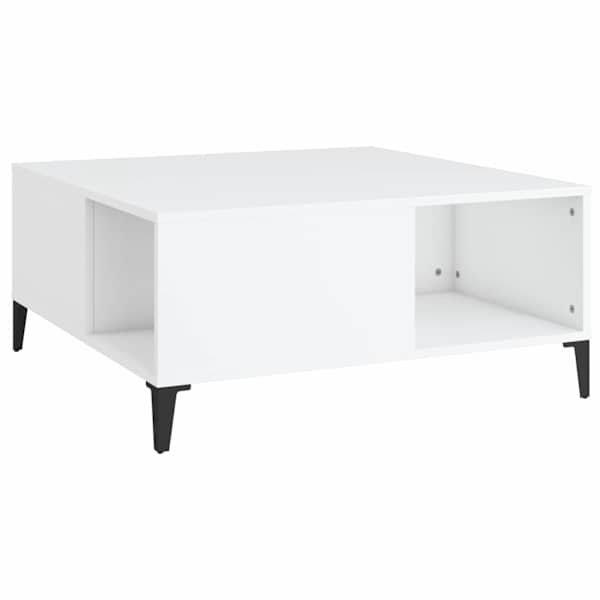 vidaXL kohvilaud, valge, 80 x 80 x 36,5 cm, tehispuit