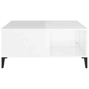 Konferenční stolek bílý s leskem 80x80x36,5 cm kompozitní dřevo - obrázek 5