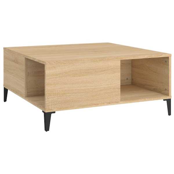 vidaXL kohvilaud, Sonoma tamm, 80x80x36,5 cm, tehispuit