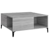 vidaXL kohvilaud, hall Sonoma tamm, 80x80x36,5 cm, tehispuit