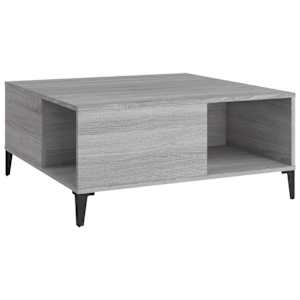vidaXL kohvilaud, hall Sonoma tamm, 80x80x36,5 cm, tehispuit
