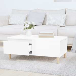 Konferenční stolek bílý s leskem 90x50x36,5 cm kompozitní dřevo - obrázek 3