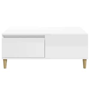 Konferenční stolek bílý s leskem 90x50x36,5 cm kompozitní dřevo - obrázek 7