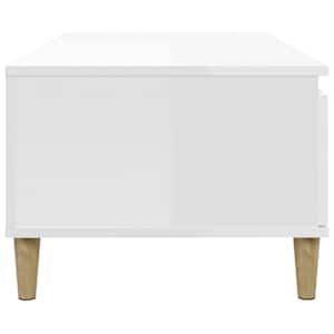 Konferenční stolek bílý s leskem 90x50x36,5 cm kompozitní dřevo - obrázek 8