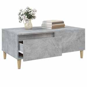 Konferenční stolek betonově šedý 90x50x36,5 cm kompozitní dřevo - obrázek 5