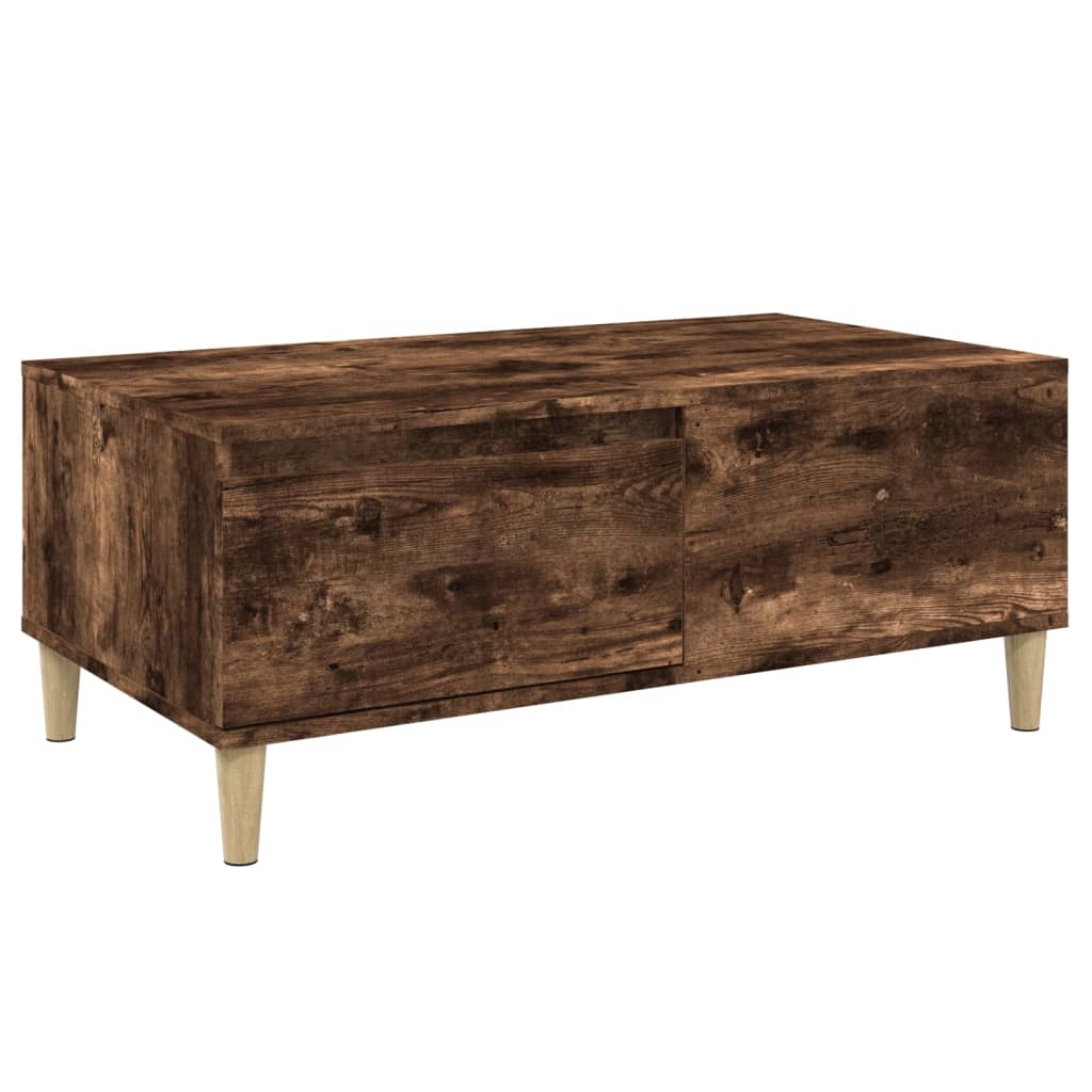 vidaXL Konferenční stolek kouřový dub 90x50x36,5 cm kompozitní dřevo