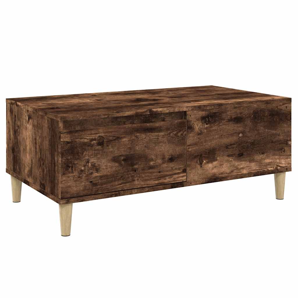 vidaXL Konferenční stolek kouřový dub 90x50x36,5 cm kompozitní dřevo