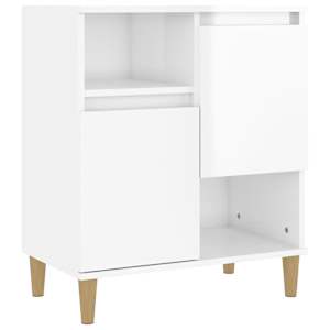 Příborník bílý s vysokým leskem 60x35x70 cm kompozitní dřevo - obrázek 2
