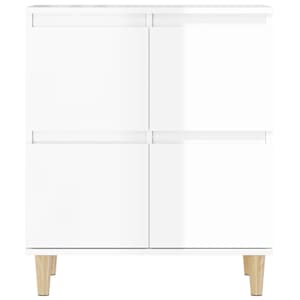 Příborník bílý s vysokým leskem 60x35x70 cm kompozitní dřevo - obrázek 6