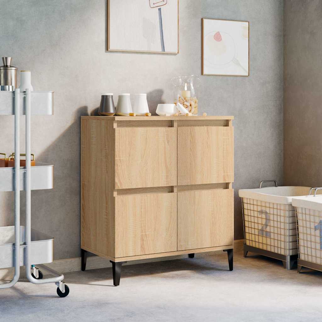 vidaXL skænk 60x35x70 cm konstrueret træ sonoma-eg