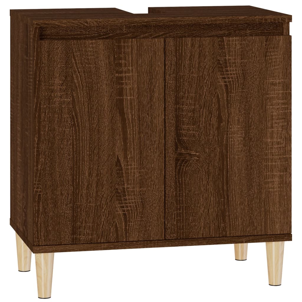 vidaXL Skříňka pod umyvadlo hnědý dub 58 x 33 x 60 cm kompozitní dřevo