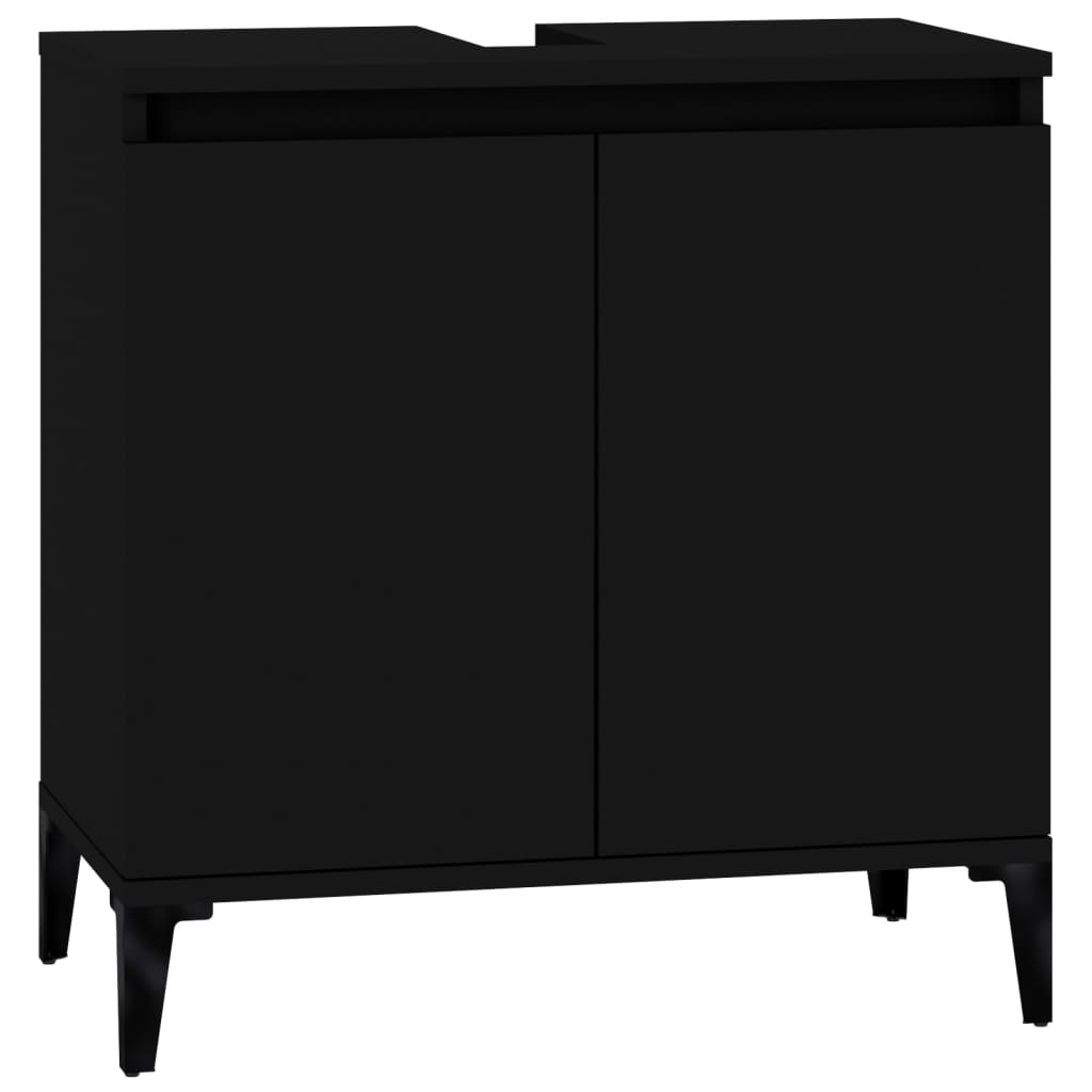 vidaXL Skříňka pod umyvadlo černá 58 x 33 x 60 cm kompozitní dřevo