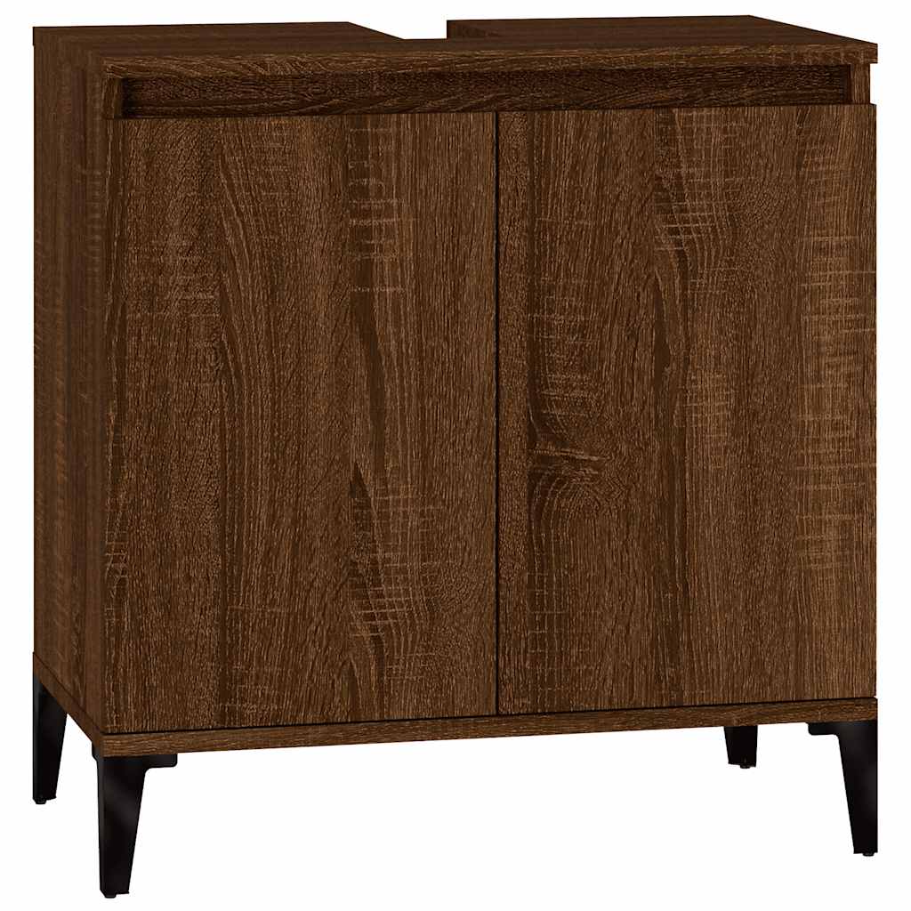 vidaXL Skříňka pod umyvadlo hnědý dub 58 x 33 x 60 cm kompozitní dřevo