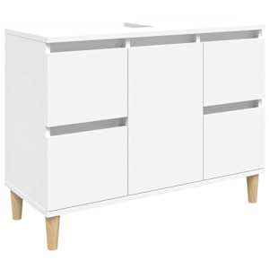 Skříňka pod umyvadlo bílá 80 x 33 x 60 cm kompozitní dřevo - obrázek 2