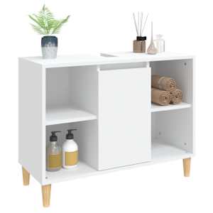 Skříňka pod umyvadlo bílá 80 x 33 x 60 cm kompozitní dřevo - obrázek 4