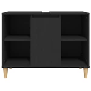 Skříňka pod umyvadlo černá 80 x 33 x 60 cm kompozitní dřevo - obrázek 6