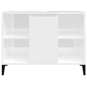 Umyvadlová skříňka bílá s vysokým leskem 80x33x60 cm kompozit - obrázek 6