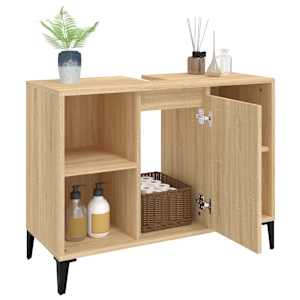 Skříňka pod umyvadlo dub sonoma 80x33x60 cm kompozitní dřevo - obrázek 5