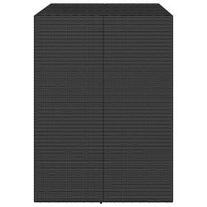 Zahradní stůl se skleněnou deskou černý 105x80x110 cm polyratan - obrázek 4