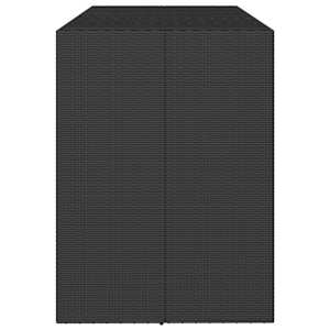 Barový stůl se skleněnou deskou černý 185x80x110 cm polyratan - obrázek 4