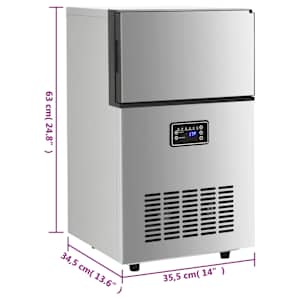 Výrobník ledových kostek stříbrný 45 kg / 24 h - obrázek 10