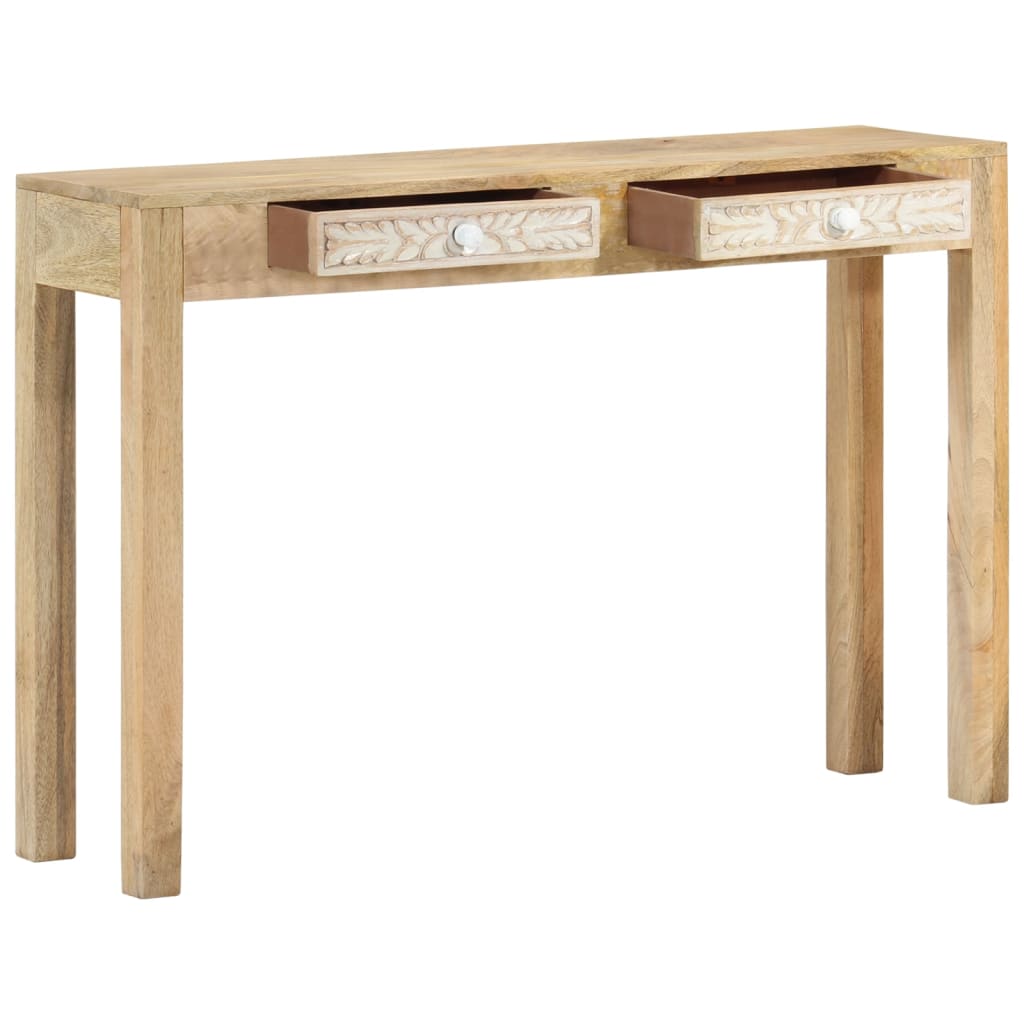 vidaXL Wandtafel 110x30x75 cm massief gebleekt mangohout afbeelding