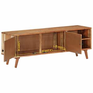 TV skříňka 112 x 30 x 40 cm masivní akáciové dřevo - obrázek 10
