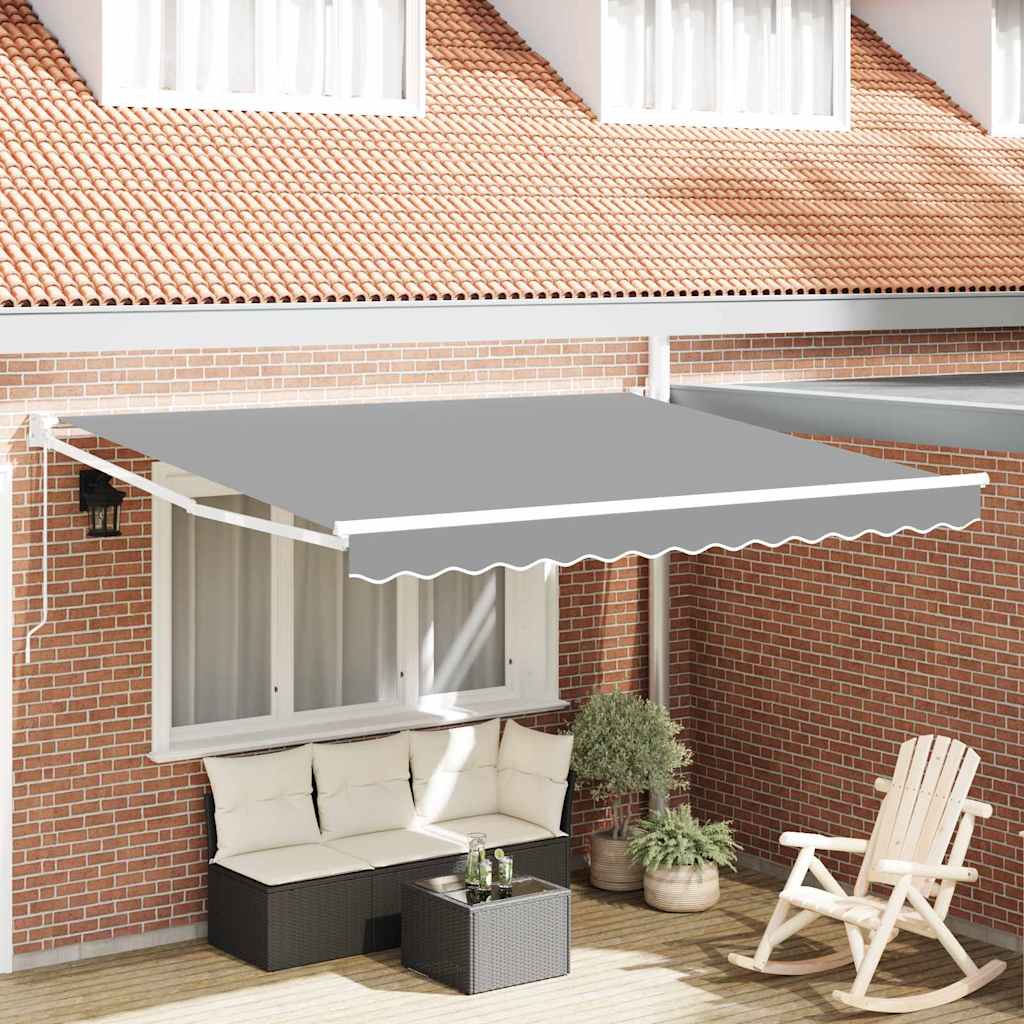 Awning Manual White 3 x 2.5 m Metal