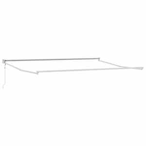 vidaXL Kokkuv&otilde;tlik varjukuva raam Valge 400 &times; 300 cm Alumiinium