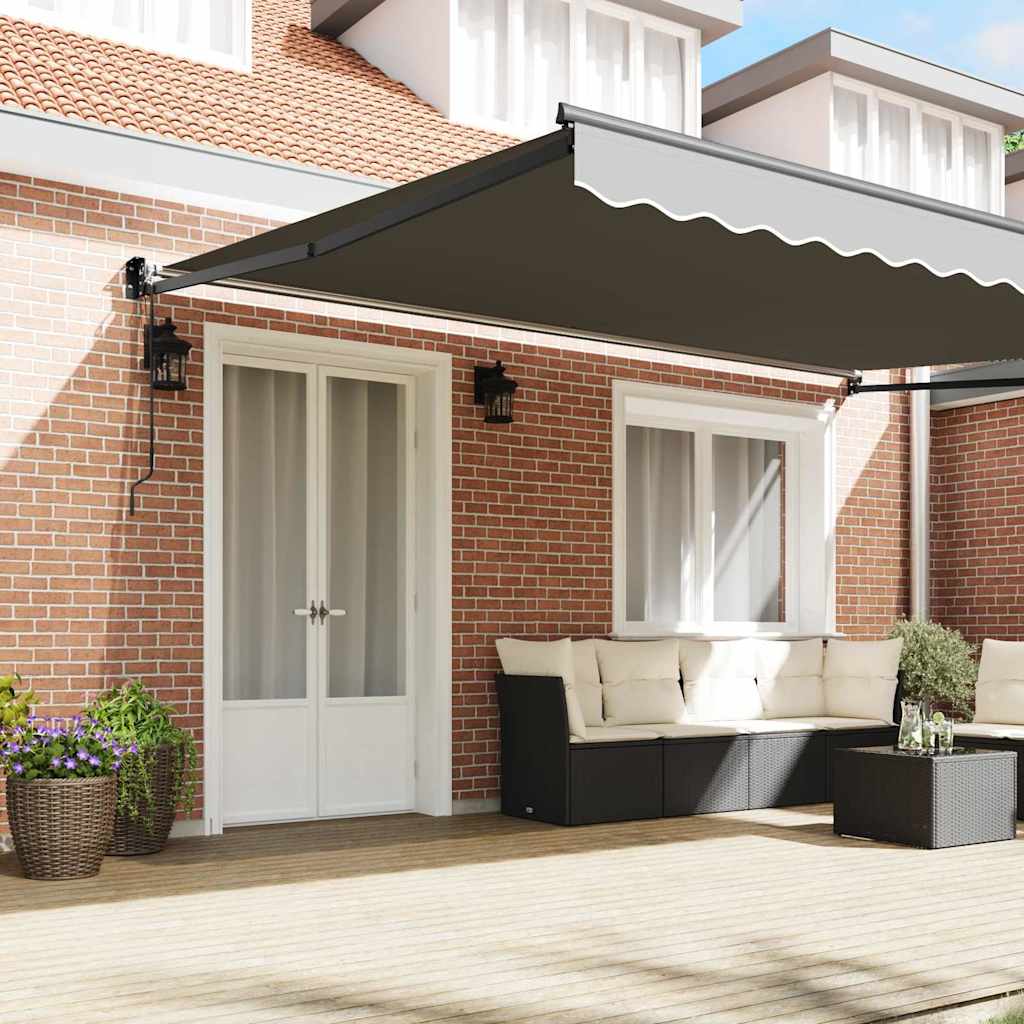 vidaXL Markies Antraciet 5 x 3 m Metaal