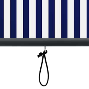 Roleta Modrá a bílá 180 x 250 cm Textil a hliník - obrázek 5