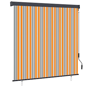 vidaXL Rulookardin Kollane ja Sinine 180 x 250 cm Kangas ja Alumiinium