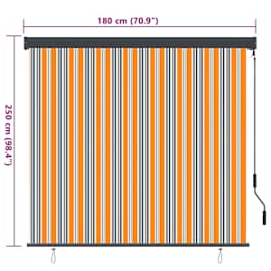 Roleta Žlutá a modrá 180 x 250 cm Textil a hliník - obrázek 8