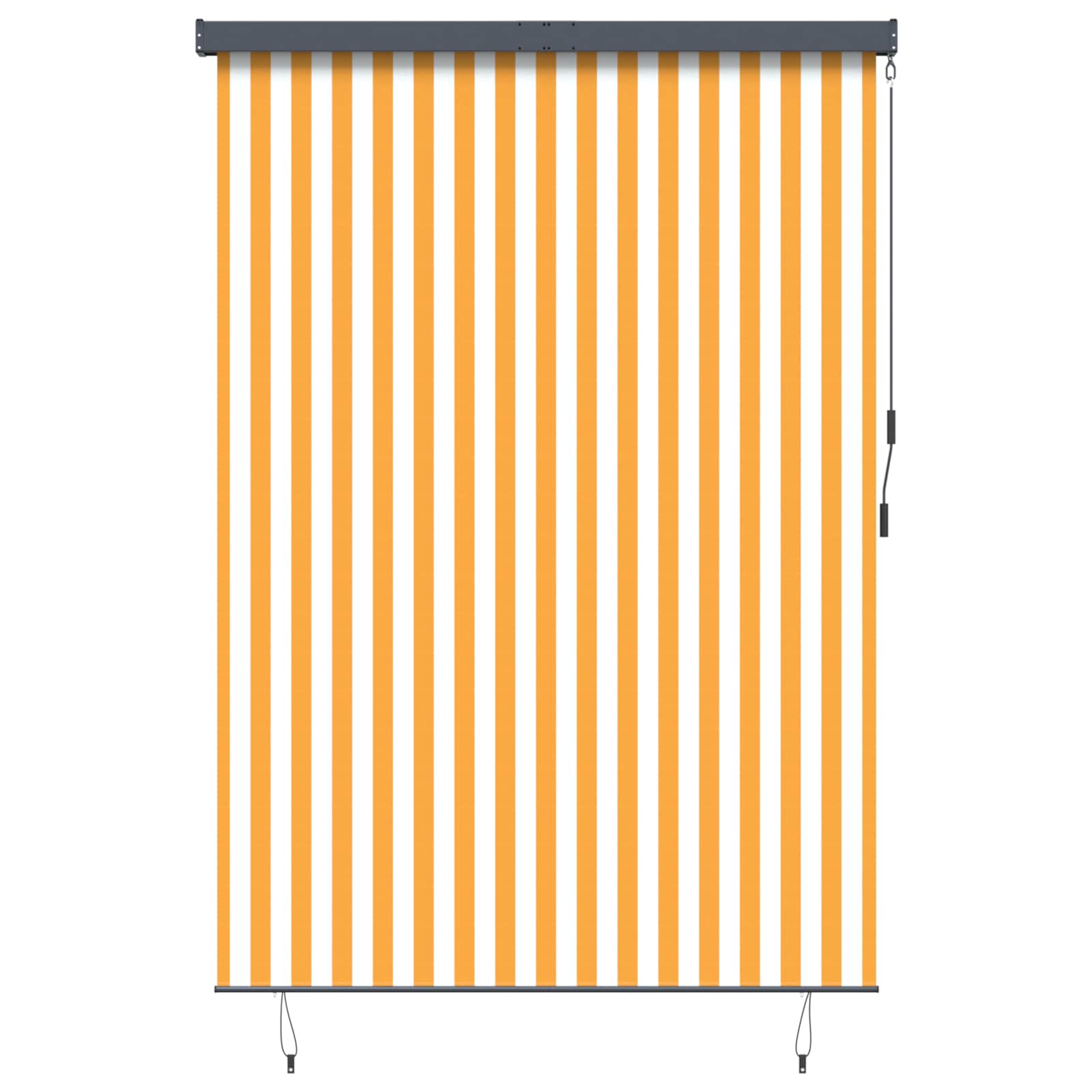vidaXL Roleta Biela a oranžová 180 x 250 cm Textil a hliník