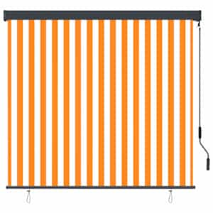 Roleta Bílá a oranžová 180 x 250 cm Textil a hliník - obrázek 2