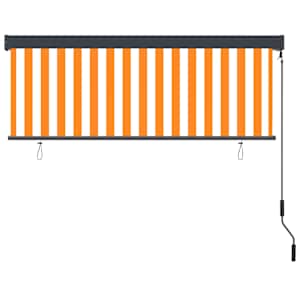 Roleta Bílá a oranžová 180 x 250 cm Textil a hliník - obrázek 3