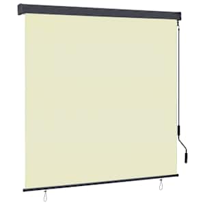 vidaXL Rulookardin Kreemjas 180 x 250 cm Kangas ja Alumiinium