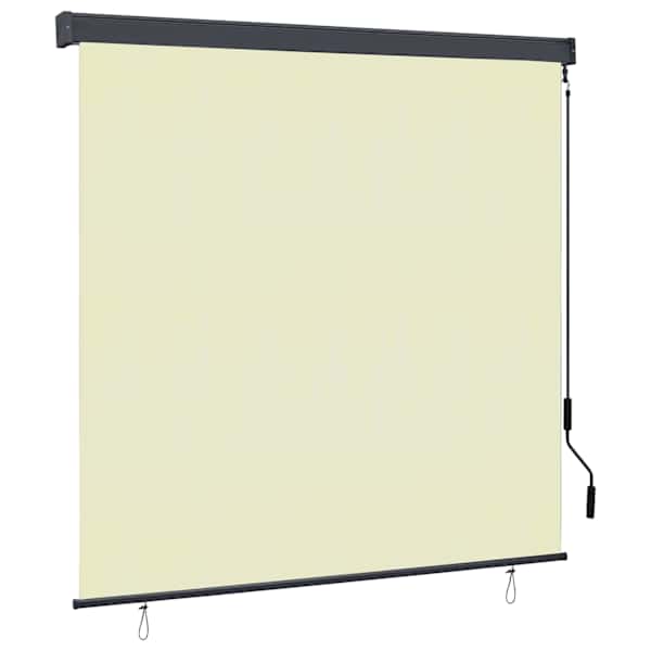vidaXL Rulookardin Kreemjas 180 x 250 cm Kangas ja Alumiinium