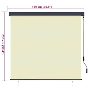 Roleta Krémová 180 x 250 cm Textil a hliník - obrázek 8