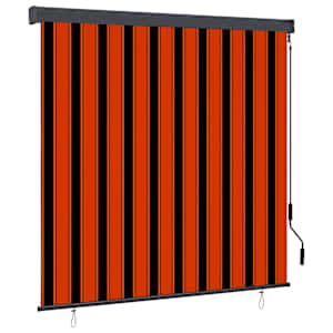 vidaXL Rulookardin Oranž ja pruun 180 x 250 cm Kangas ja Alumiinium
