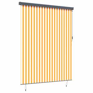 Roleta Bílá a oranžová 200 x 250 cm Textil a hliník - obrázek 2