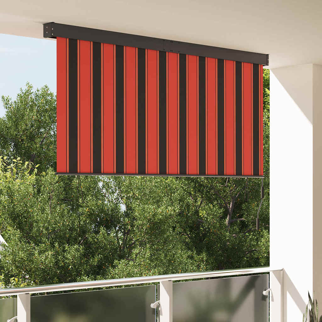 Välistingimustes kasutatav rulookardin – 200x250 cm oranž ja pruun.