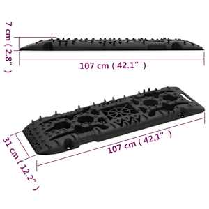 Vyprošťovací desky 2 ks černé 107 x 31 x 7 cm nylon - obrázek 9