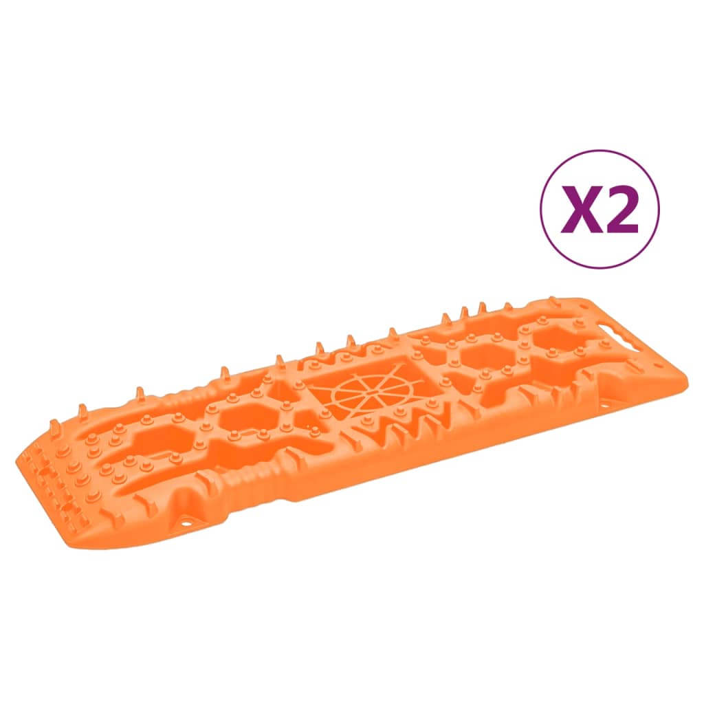Planches de traction 2 pc Orange 107x31x7 cm Nylon