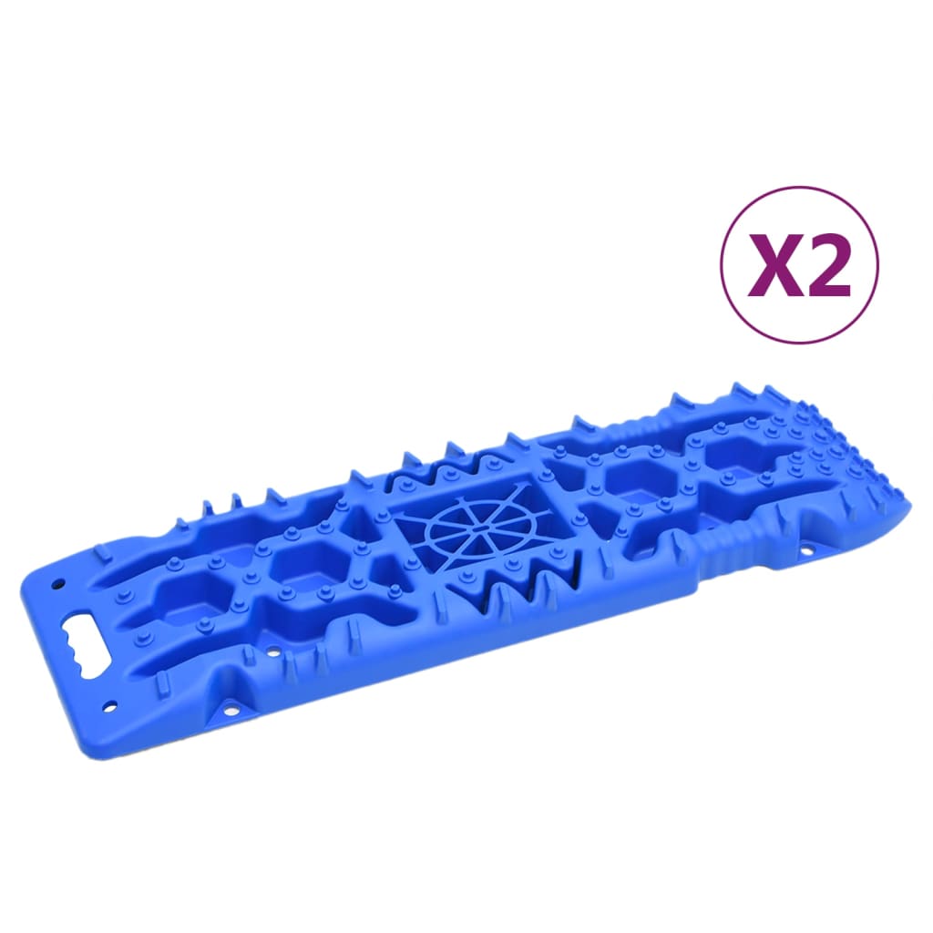 Planches de traction 2 pc Bleu 107x31x7 cm Nylon