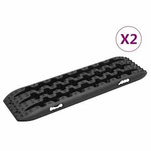 vidaXL veoplaadid 2 tk, must, 106 x 30,5 x 7 cm, nailon