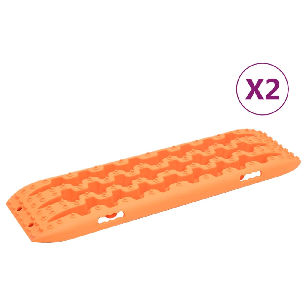 Planches de traction 2 pc Orange 106x30,5x7 cm Nylon