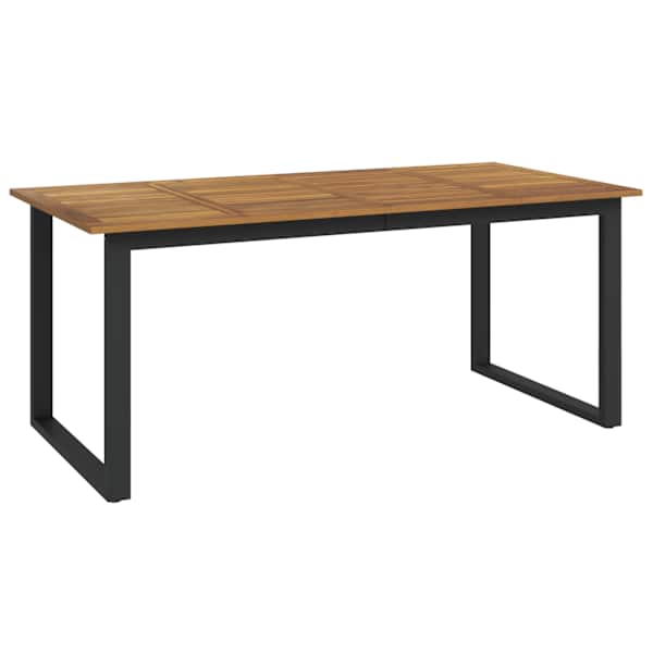 vidaXL aialaud U-kujuliste jalgadega, 180 x 90 x 75 cm, akaatsiapuit