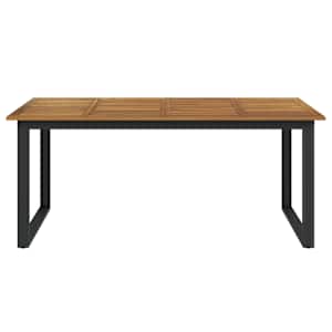 Zahradní stůl s nohami ve tvaru U 180x90x75 cm masivní akácie - obrázek 3